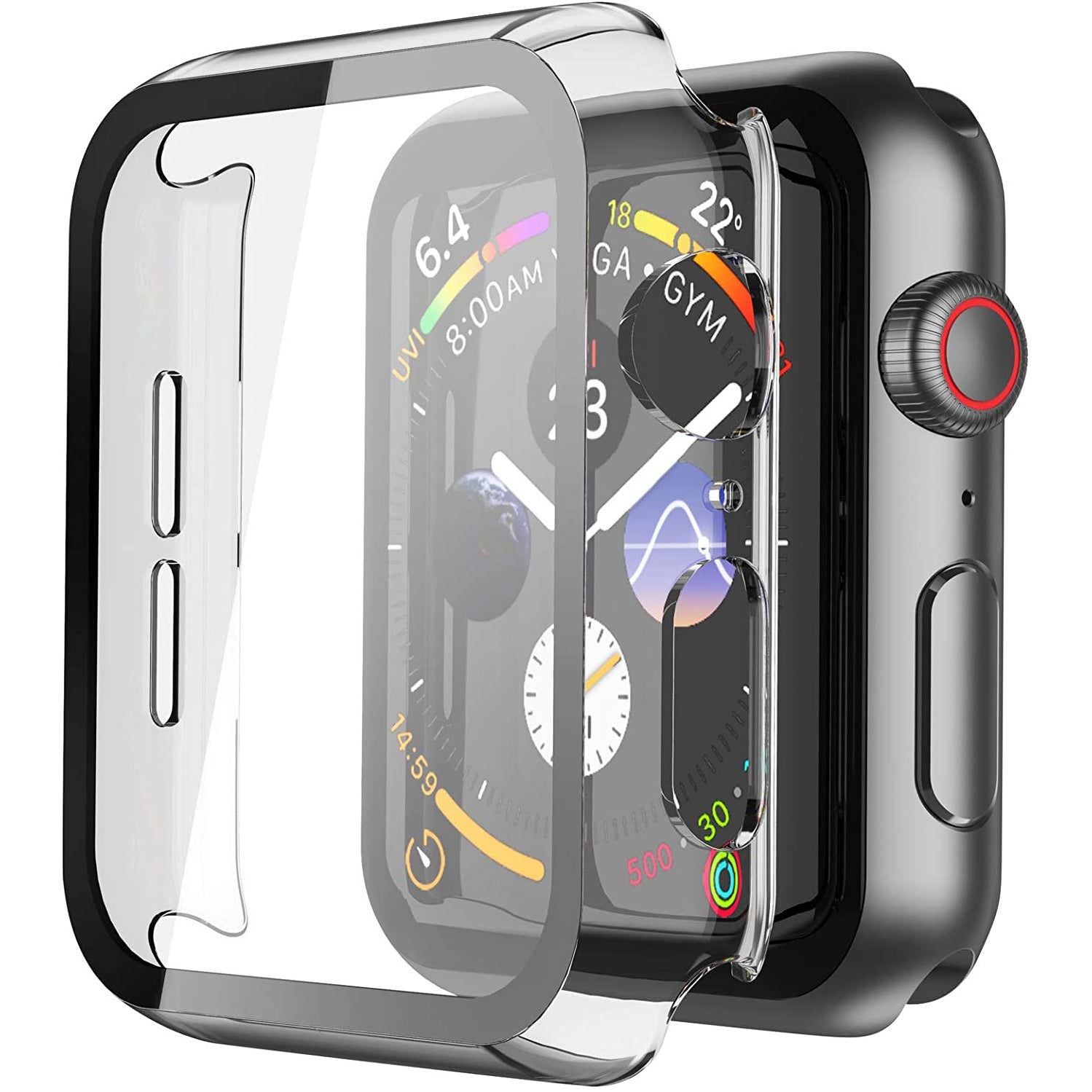 2-Pack: Hard PC Case with Tempered Glass Screen Protector Clear Screen Protector - Tophatter Daily Deals